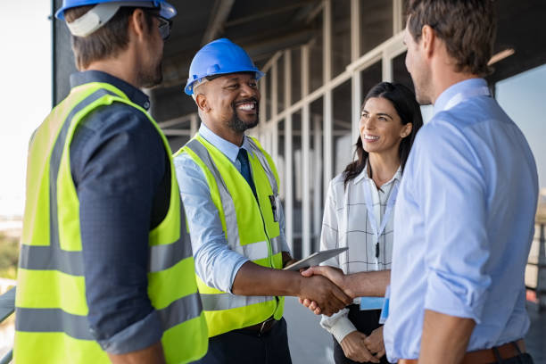 Professional contractor handshake